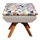 Kit 01 Poltrona E 01 Puff Opala Giratório D87 Com Suede Base