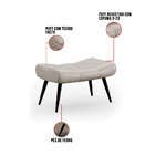 Kit 01 Poltrona E 01 Puff Sher Facto Pérola Dunas Pés Palito