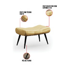 Kit 01 Poltrona E 01 Puff Sher Facto Pés Palito De Ferro D03