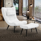 Kit 01 Poltrona E 01 Puff Sher Facto Pés Palito De Ferro - D'