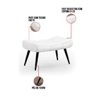 Kit 01 Poltrona E 01 Puff Sher Facto Pés Palito De Ferro - D'