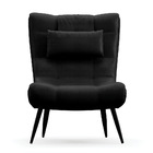 Kit 01 Poltrona E 01 Puff Sher Facto Pés Palito De Ferro - D'