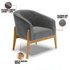 Kit 01 Poltrona E 01 Puff Stella Corano Preto Com Linho Grafi