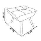 Kit 01 Poltrona Opala Com 01 Puff Opala  - Bege