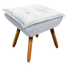 Kit 01 Poltrona Opala Com 01 Puff Opala  - Cinza