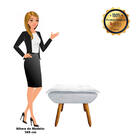 Kit 01 Poltrona Opala Com 01 Puff Opala  - Cinza