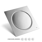 Kit 01 - Ralo Click De Inox 15x15 Cm + Porta Grelha Cromado