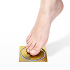 Kit 01 - Ralo Click Inox Dourado 10x10 Cm + Porta Grelha