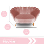 Kit 01 Sofá 2 Lugares Namoradeira E 02 Poltronas Pétala Para