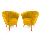 Kit 01 Sofá 2 Lugares Namoradeira E 02 Poltronas Pétala Para