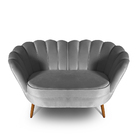 Kit 01 Sofá 2 Lugares Namoradeira E 02 Poltronas Pétala Para