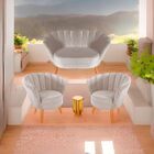 Kit 01 Sofá 2 Lugares Namoradeira E 02 Poltronas Pétala Para