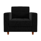 Kit 01 Sofá 3 Lugares E 02 Poltronas Arezzo Linho Preto A79 P