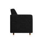 Kit 01 Sofá 3 Lugares E 02 Poltronas Arezzo Linho Preto A79 P