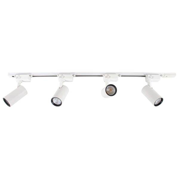 Kit 01 Trilho Eletrificado 1m + 4 Spots Branco 12w Branco Fri