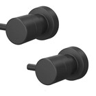 Kit 02 Acabamentos Registro Pequeno 3/4 Eva Preto Fosco Fani