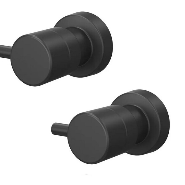 Kit 02 Acabamentos Registro Pequeno 3/4 Eva Preto Fosco Fani