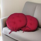 Kit 02 Almofadas Futon Redondo Assento Para Cadeira 40x40 Ver