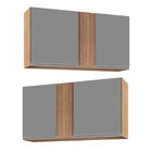 Kit 02 Armários Aéreo De Cozinha Lavanderia 02 Portas Agata 1