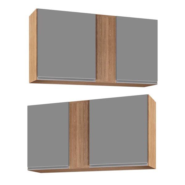 Kit 02 Armários Aéreo De Cozinha Lavanderia 02 Portas Agata 1