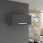 Kit 02 Armários Aéreo Geladeira Cozinha 60cm 01 Porta Cinza E