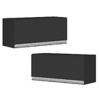 Kit 02 Armários Aéreo Multiuso Geladeira Lux 80cm 100% Mdf Ba