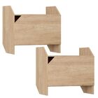 Kit 02 Armários Aéreos Com Porta Soul Carvalho Mel - Be Mobil