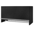 Kit 02 Armários Multiuso Aéreo Cabideiro Grécia L03 Preto - L