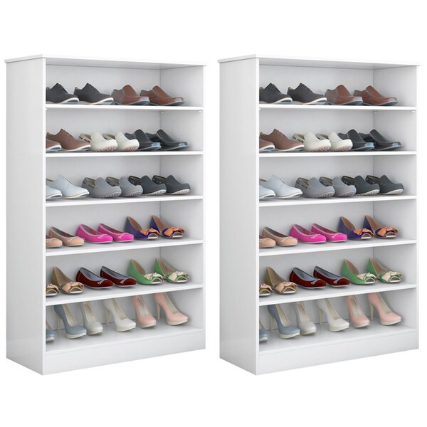 Kit 02 Armários Multiuso Sapateira Bella Branco - Phoenix