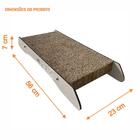 Kit 02 Arranhadores De Chão Pet Gato Premium Mdf E Refil De P