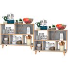 Kit 02 Balcões Multiuso Para Cozinha Com Nicho Zurique B03 Br