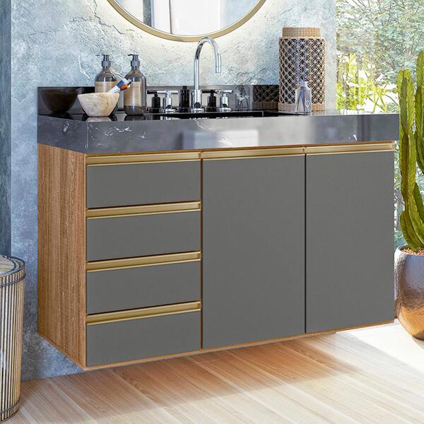 Kit 02 Balcoes Para Banheiro Sem Tampo Mdf Kali Cj16 Nicioli