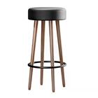 Kit 02 Bancos Banqueta Alta Madeira Estofada Berlin Courissim