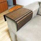 Kit 02 Bandeja Esteira Para Braço De Sofá Porta Copo Reto Tab