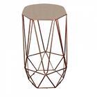 Kit 02 Banqueta Alta Aramado Bronze Corino Bege