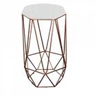 Kit 02 Banqueta Alta Aramado Liz Base Bronze Branco