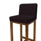 Kit 02 Banqueta Alta Com Encosto Aila Cozinha Balcão Bistrô B