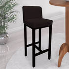 Kit 02 Banqueta Alta Com Encosto Aila Cozinha Balcão Bistrô B