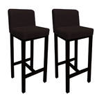 Kit 02 Banqueta Alta Com Encosto Aila Cozinha Balcão Bistrô B