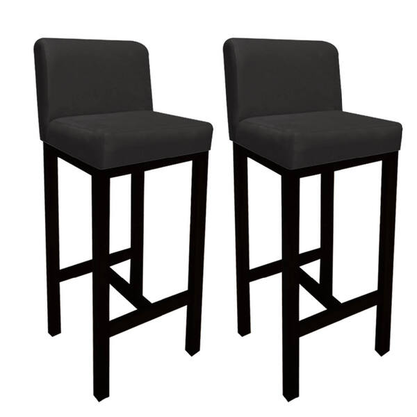 Kit 02 Banqueta Alta Com Encosto Aila Cozinha Balcão Bistrô B