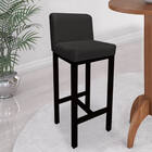 Kit 02 Banqueta Alta Com Encosto Aila Cozinha Balcão Bistrô B