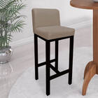 Kit 02 Banqueta Alta Com Encosto Aila Cozinha Balcão Bistrô B