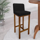 Kit 02 Banqueta Alta Com Encosto Aila Cozinha Balcão Bistrô B