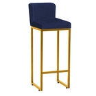 Kit 02 Banqueta Alta Com Encosto Lucca Industrial Cozinha Bal