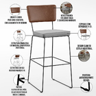 Kit 02 Banqueta Alta Cozinha Sala Jantar Allana L02 Couríssim