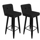 Kit 02 Banqueta Alta Lana Preto Preto