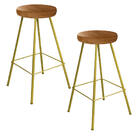 Kit 02 Banqueta Alta Lanzzi Eiffel Rústico Cozinha Bar Balcão