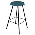 Kit 02 Banqueta Alta Lari Eiffel Preto Azul Turquesa