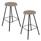 Kit 02 Banqueta Alta Lari Eiffel Preto Bege