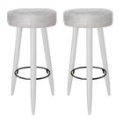 Kit 02 Banqueta Alta Lia Branco Branco